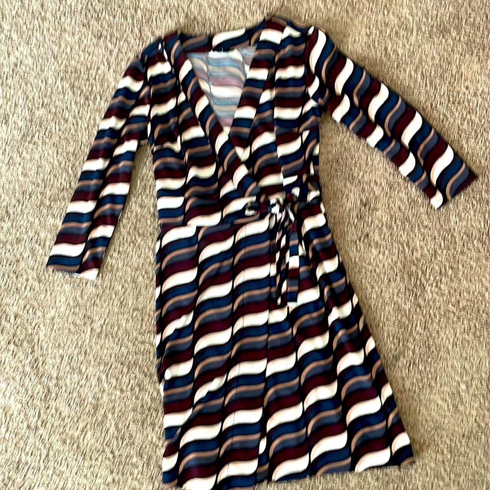 Ann Taylor multi-color wrap dress